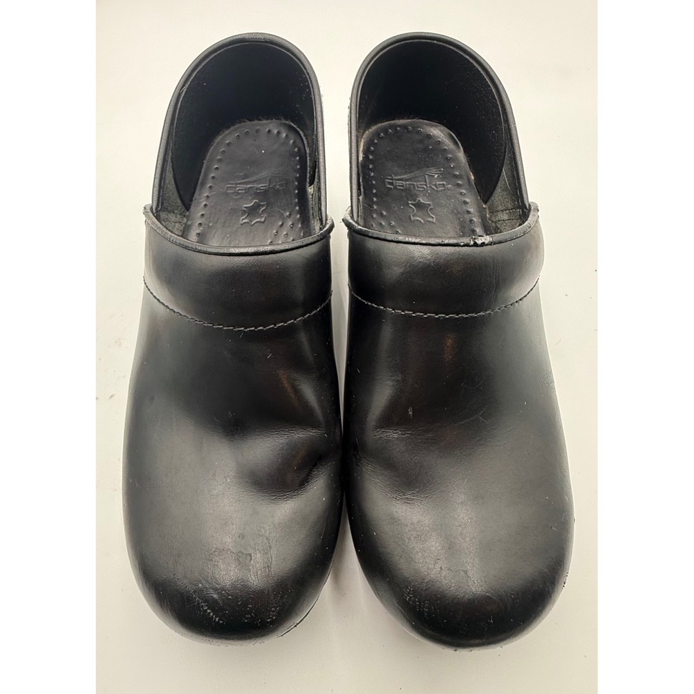 Dansko Professional Black Leather Clogs Womens Size 39 EU 8.5-9 US Work Shoes‎